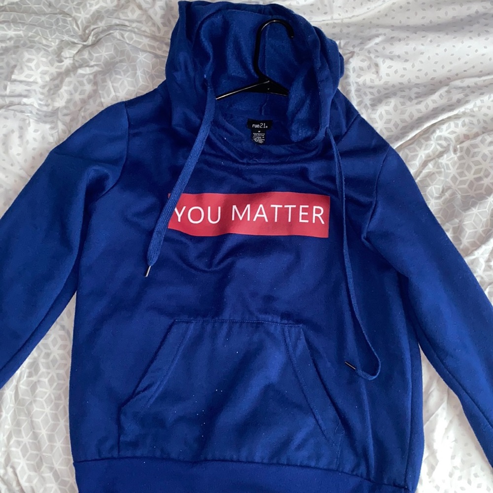 Blue hoodie